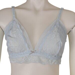La Vie en Rose Blue Lace Wireless Bralette XL Bra